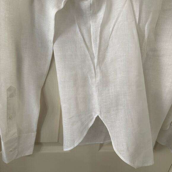 Dolce & Gabbana White Martini Linen Shirt Men IT 44 - Picture 10 of 12